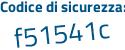Il Codice di sicurezza è 34265 continua con 52 il tutto attaccato senza spazi