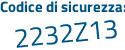 Il Codice di sicurezza è c continua con 65e89f il tutto attaccato senza spazi
