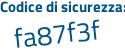 Il Codice di sicurezza è fdbb segue Zab il tutto attaccato senza spazi