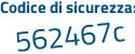 Il Codice di sicurezza è 34c568Z il tutto attaccato senza spazi
