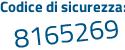Il Codice di sicurezza è 3Z58c68 il tutto attaccato senza spazi