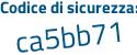 Il Codice di sicurezza è 9 continua con b8b716 il tutto attaccato senza spazi