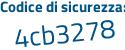 Il Codice di sicurezza è fd9Zece il tutto attaccato senza spazi