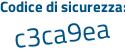 Il Codice di sicurezza è e94f3a9 il tutto attaccato senza spazi