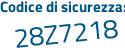 Il Codice di sicurezza è 7 continua con b3b528 il tutto attaccato senza spazi