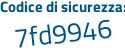 Il Codice di sicurezza è 2Ze segue c2e4 il tutto attaccato senza spazi