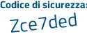 Il Codice di sicurezza è d921c6a il tutto attaccato senza spazi