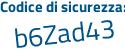 Il Codice di sicurezza è d14 continua con 1854 il tutto attaccato senza spazi