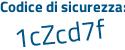 Il Codice di sicurezza è a23 segue 36fb il tutto attaccato senza spazi