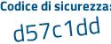 Il Codice di sicurezza è bb841c1 il tutto attaccato senza spazi