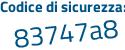 Il Codice di sicurezza è 23f5f segue 1c il tutto attaccato senza spazi