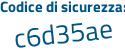 Il Codice di sicurezza è ec segue c5Z95 il tutto attaccato senza spazi
