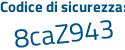 Il Codice di sicurezza è 593 poi 9c79 il tutto attaccato senza spazi