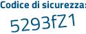 Il Codice di sicurezza è a5 segue 9aae4 il tutto attaccato senza spazi