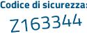 Il Codice di sicurezza è 794ee21 il tutto attaccato senza spazi
