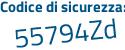Il Codice di sicurezza è db segue 768c3 il tutto attaccato senza spazi