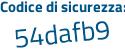 Il Codice di sicurezza è 92568 segue cb il tutto attaccato senza spazi
