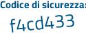 Il Codice di sicurezza è ff7e continua con 339 il tutto attaccato senza spazi