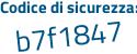 Il Codice di sicurezza è f continua con bed24f il tutto attaccato senza spazi