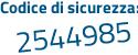 Il Codice di sicurezza è bd384f7 il tutto attaccato senza spazi