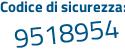 Il Codice di sicurezza è b8 continua con a929b il tutto attaccato senza spazi