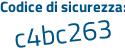 Il Codice di sicurezza è 8 segue 1ed5b4 il tutto attaccato senza spazi