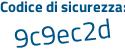 Il Codice di sicurezza è a717b3a il tutto attaccato senza spazi