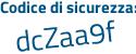 Il Codice di sicurezza è cba23 continua con 46 il tutto attaccato senza spazi