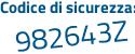 Il Codice di sicurezza è 6f continua con cf674 il tutto attaccato senza spazi