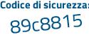 Il Codice di sicurezza è 522e74e il tutto attaccato senza spazi