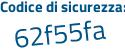 Il Codice di sicurezza è 1 continua con c1fZ4c il tutto attaccato senza spazi