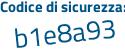 Il Codice di sicurezza è a continua con e5696f il tutto attaccato senza spazi