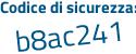 Il Codice di sicurezza è e continua con 39efZf il tutto attaccato senza spazi