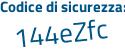Il Codice di sicurezza è ab segue f2418 il tutto attaccato senza spazi