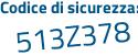 Il Codice di sicurezza è fa6fcfZ il tutto attaccato senza spazi