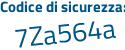 Il Codice di sicurezza è Z9 continua con e3e74 il tutto attaccato senza spazi