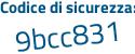 Il Codice di sicurezza è 9 continua con 3125ae il tutto attaccato senza spazi