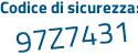 Il Codice di sicurezza è d2Z53 poi 8a il tutto attaccato senza spazi