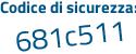 Il Codice di sicurezza è 295 segue ca53 il tutto attaccato senza spazi