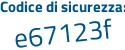 Il Codice di sicurezza è f8a6e poi 38 il tutto attaccato senza spazi