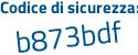 Il Codice di sicurezza è b587 poi 9c9 il tutto attaccato senza spazi