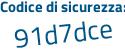 Il Codice di sicurezza è 99f73 segue db il tutto attaccato senza spazi
