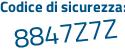 Il Codice di sicurezza è 7a segue d64ea il tutto attaccato senza spazi