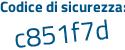 Il Codice di sicurezza è 492f continua con d96 il tutto attaccato senza spazi