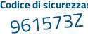 Il Codice di sicurezza è cZ segue 19413 il tutto attaccato senza spazi