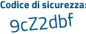 Il Codice di sicurezza è c segue d6a2dd il tutto attaccato senza spazi
