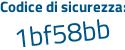 Il Codice di sicurezza è ZZc3 continua con 6c8 il tutto attaccato senza spazi