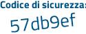 Il Codice di sicurezza è 2Z continua con e84bZ il tutto attaccato senza spazi