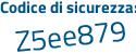 Il Codice di sicurezza è 439e segue 837 il tutto attaccato senza spazi