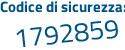 Il Codice di sicurezza è 6cf6a poi 4a il tutto attaccato senza spazi